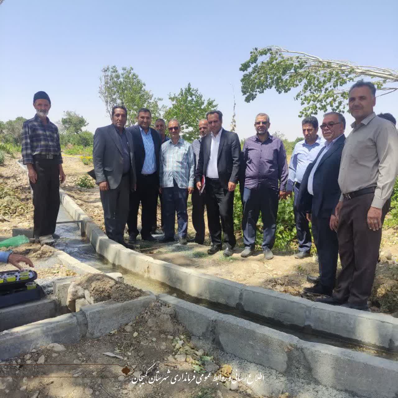 افتتاح کانال انتقال آب باغات کمیجان؛ حرکتی مهم در توسعه کشاورزی شهرستان کمیجان