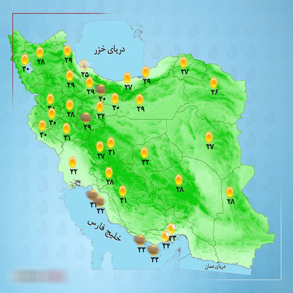 هشدار رگبار و باد شدید در جنوب شرق و شمال غرب کشور